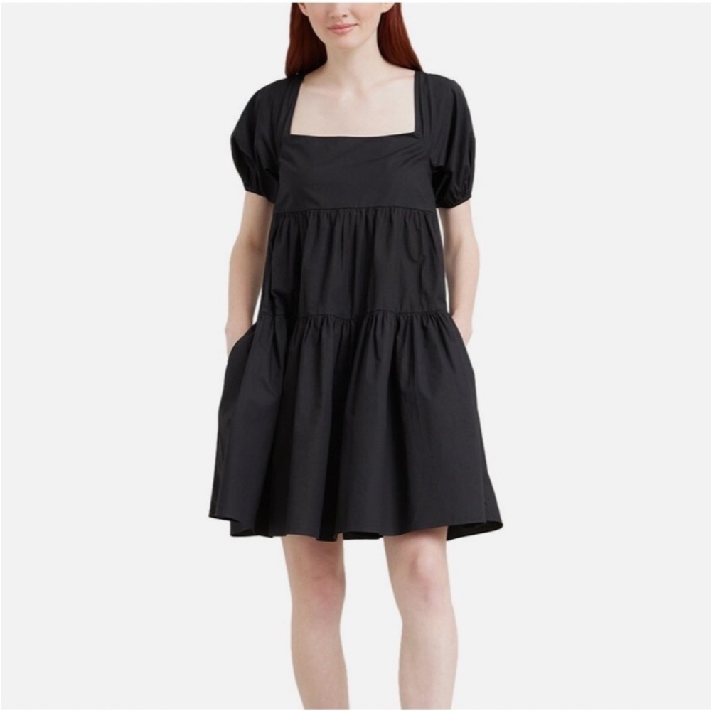 Modern Citizen Andra Black Tiered Mini Dress Size M